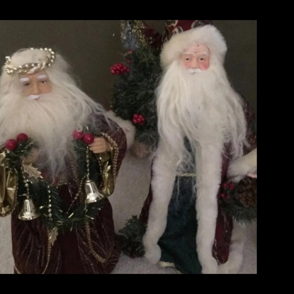 Vintage “Old Time Santas”..Two (2)
